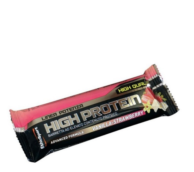 Ethicsport High Protein Bar Vanilla Strawberry Linea Potenza Μπάρα με Γεύση Βανίλια-Φράουλα 55gr