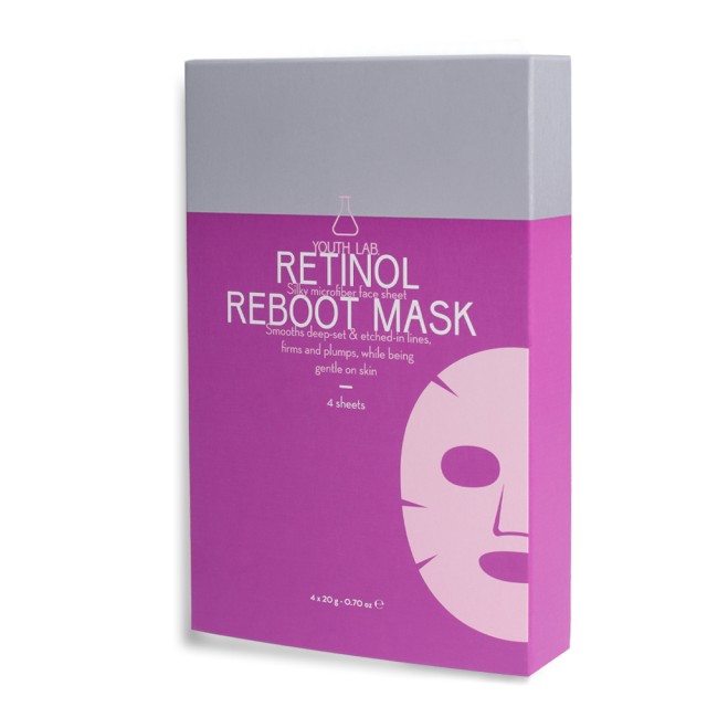 Youth Lab Retinol Reboot Mask -Υφασμάτινη Μάσκα Νυκτός Προσώπου με Ρετινόλη 4τμχ