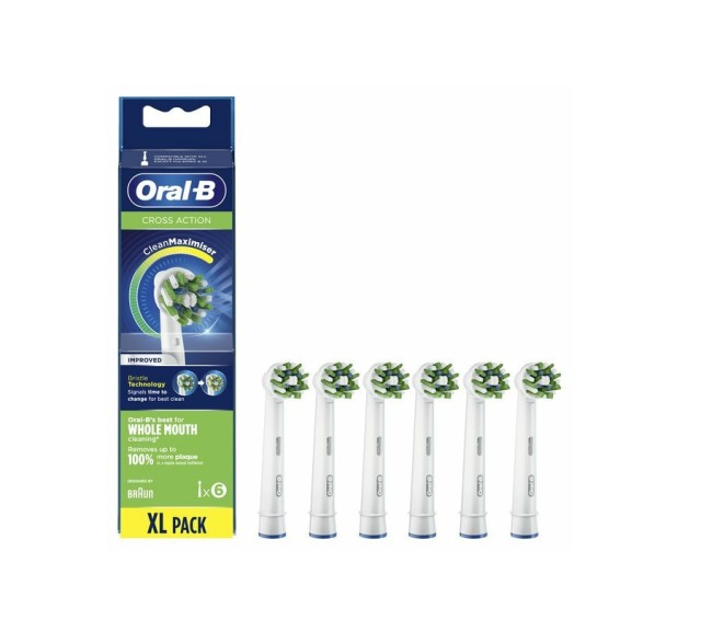 Oral-B Ανταλλακτικές Κεφαλές Cross Action 6τμχ