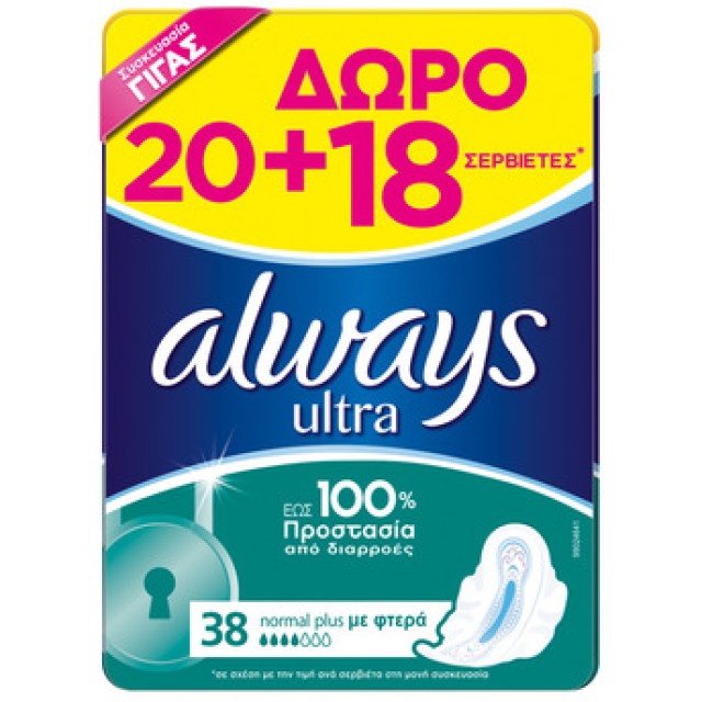ALWAYS ULTRA NORMAL PLUS GIGA (20+18ΔΩΡΟ)TMX