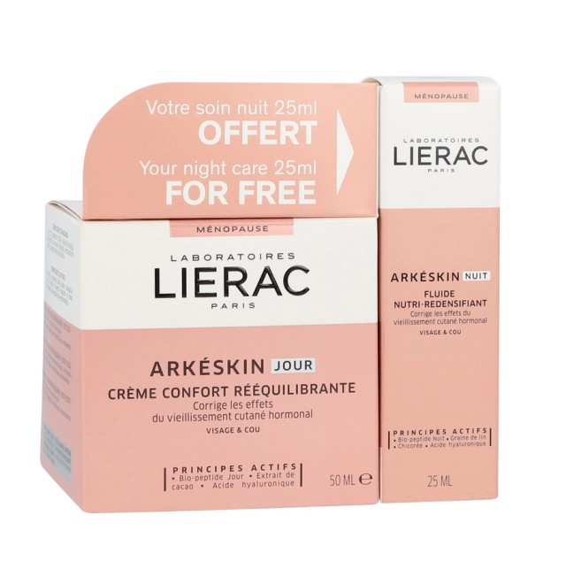 Lierac Set Arkeskin Day Rebalancing Comfort Cream Face and Neck 50ml + Δώρο Arkeskin Night Nutri Redensifying Fluid 25ml