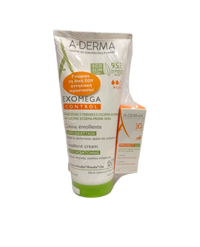 Aderma Exomega Control Emollient Cream Anti-Scratching 200ml + Δώρο Protect AD SPF50+ Cream 5ml