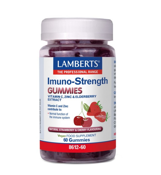 Lamberts Immuno-Strength Gummies με Φυσική Γεύση Κεράσι και Φράουλα, 60 Gummies