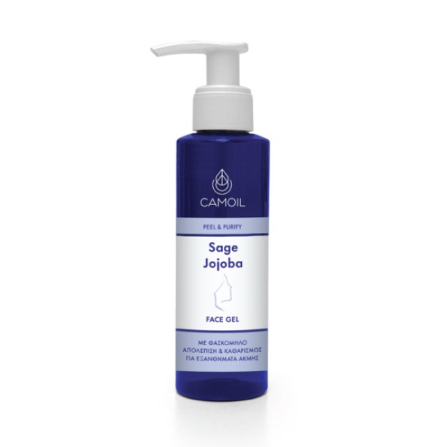 Camoil Gel Καθαρισμού Προσώπου με Φασκόμηλο Πανθενόλης & Μικροκόκκους Jojoba 100ml