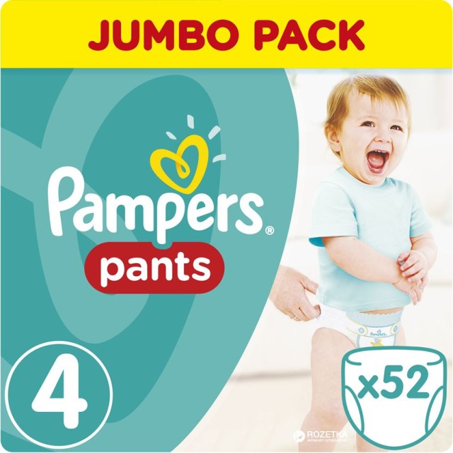 PAMPERS Pants Νο.4 (8-14 Kg) 52 Πάνες