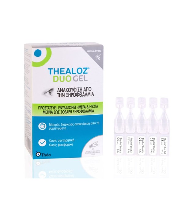 Thea Thealoz Duo Gel Λιπαντικό & Αναπλαστικό Τζελ Ματιών 30 x 0.4gr
