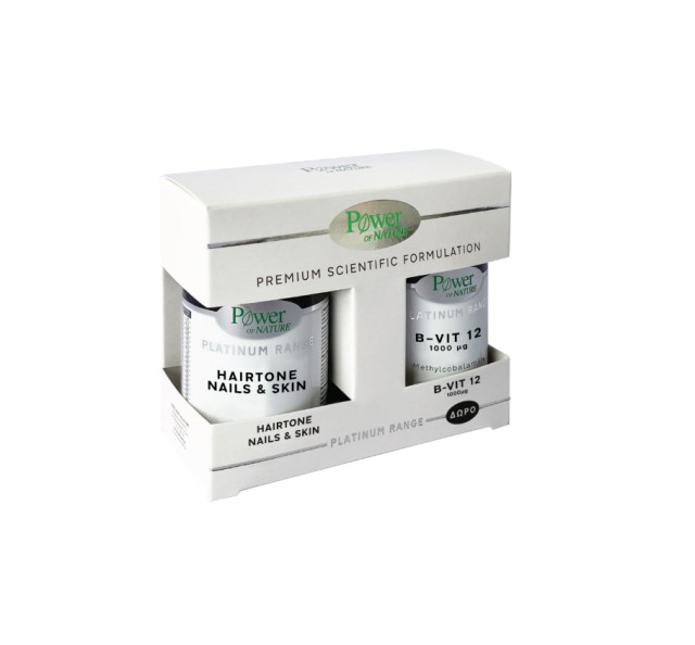 Power Health Platinum Range Hairtone Nails & Skin 30caps + Δώρο B-Vit-12 1000μg 20tabs