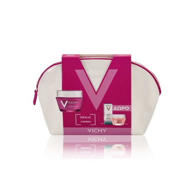 Vichy Promo Idealia Cream 50ml Ξηρές Επιδερμίδες + Δώρο Double Glow Peel Mask 15ml + Δώρο Mineral 89 5ml