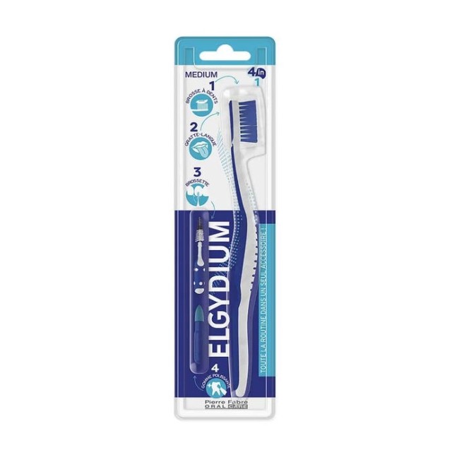 Elgydium Toothbrush 4 in 1 Medium 1τμχ