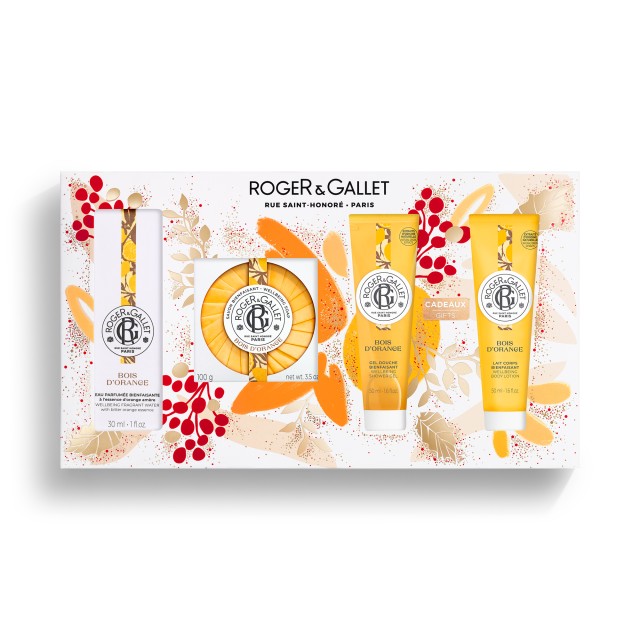 Roger&Gallet Set Bois D'Orange Eau Parfumee Bienfaisante 30ml + Bois D'Orange Savon Bienfaisant 100gr + Bois D'Orange Gels Douche Bienfaisant 50ml + Bois D'Orange Lait Corps Bienfaisant 50ml