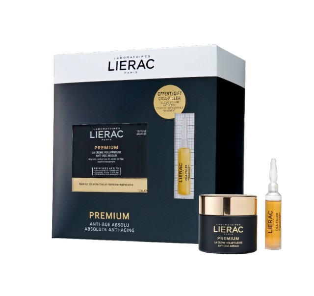 Lierac Set Premium Voluptueuse Cream Αντιγηραντική Κρέμα Προσώπου για Ξηρή Επιδερμίδα 50ml + Δώρο Cica-Filler Anti-Wrinkle Repairing Serum 10ml