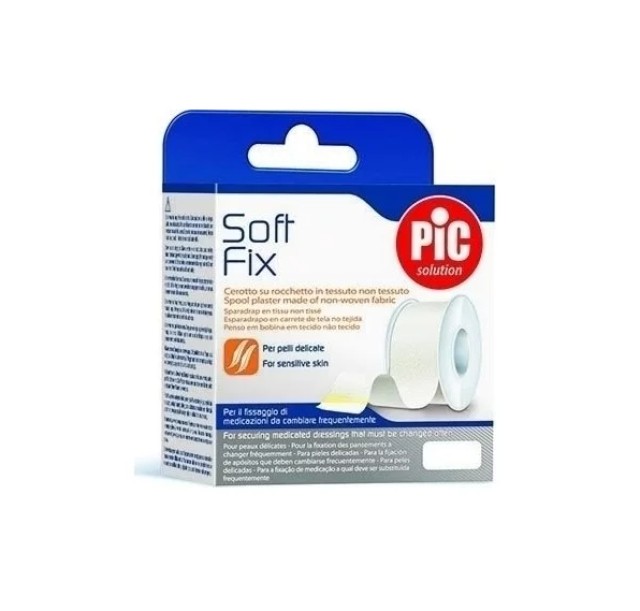 Pic Solution Soft Fix Ρολό Λευκοπλάστη από μη Υφασμένο Ύφασμα 5cm x 5m 1τμχ