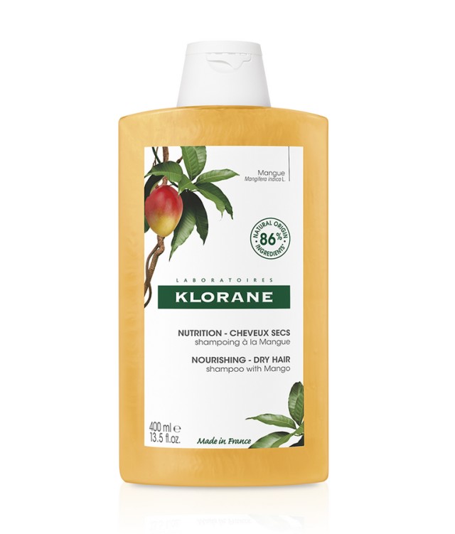 Klorane Shampoo With Mangue Σαμπουάν με Βούτυρο Μάνγκο για Ξηρά Μαλλιά 400ml