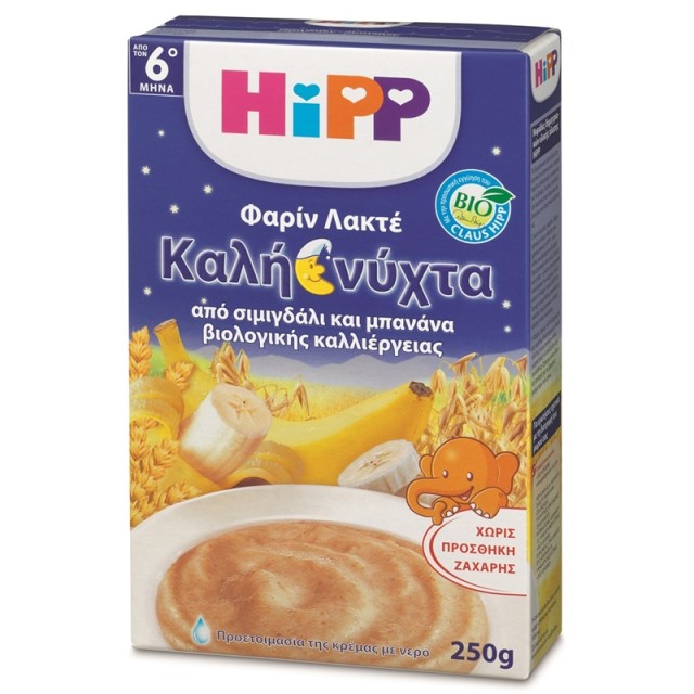 Hipp - Φαρίν Λακτέ Καληνύχτα από τον 6ο μήνα 250gr