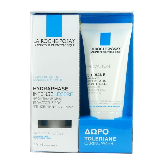 La Roche Posay Promo Hydraphase Intense Legere 50ml + Δώρο Innovation Toleriane Caring Wash 50ml