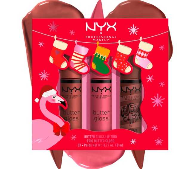 Nyx Set Professional Makeup Butter Gloss Lip Trio Gift Box
