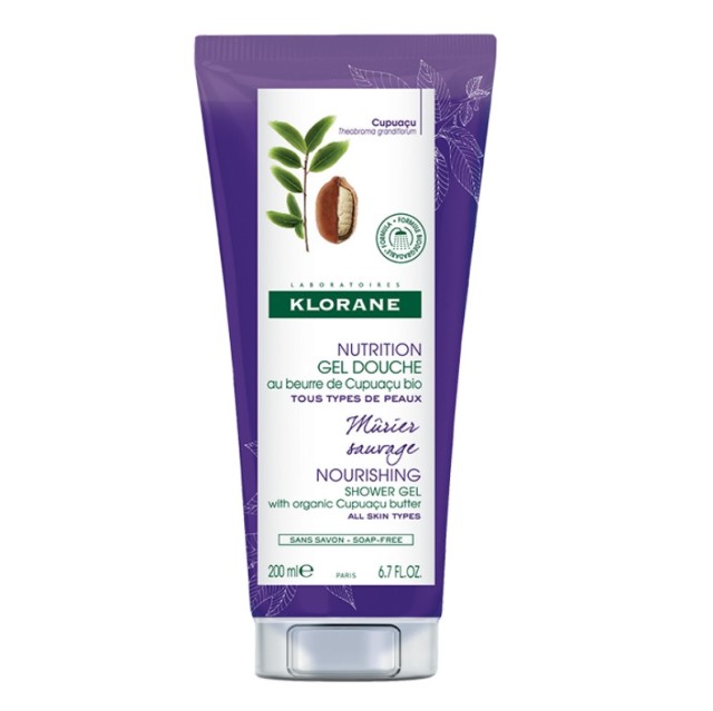 Klorane Nutrition Gel Douche Cupuacu Murier Sauvage 200ml