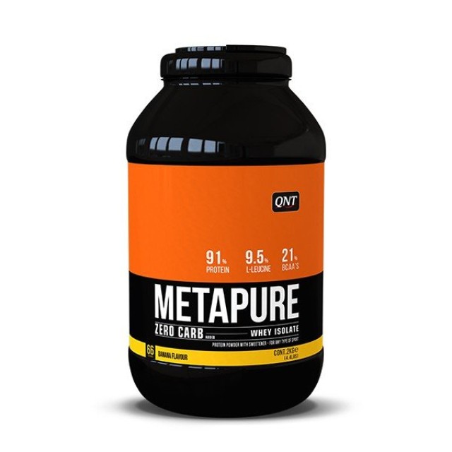 QNT Metapure Zero Carb Whey Isolate Protein Powder Banana 2kg