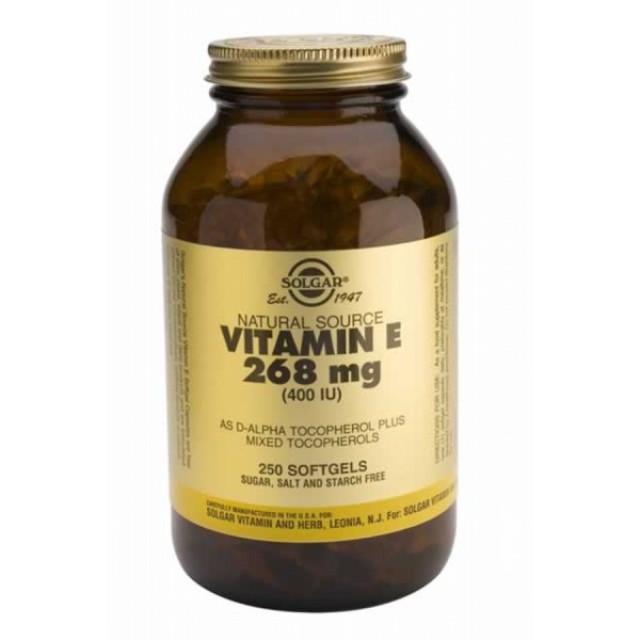 SOLGAR VITAMIN E 400 IU SOFTGELS 250CAP