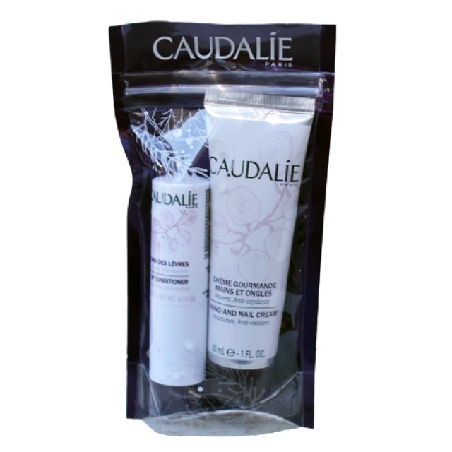 CAUDALIE PROMO PACK Creme Gourmande Mains & Ongles The des Vignes (30ml) & Soin des Lèvres (4,5gr)