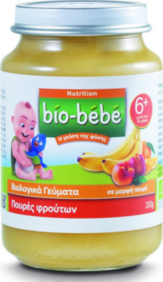 Bio-Bebe Nutrition Βιολογική Βρεφική Τροφή Πουρές Φρούτων 200gr