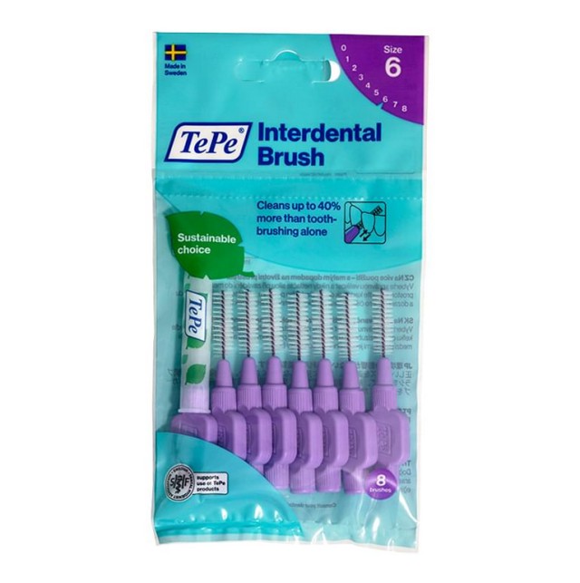 TePe Μεσοδόντια Βουρτσάκια Μωβ Μέγεθος ISO: 6 (1.1 mm)