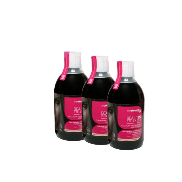 My Elements Beautin Collagen Mάνγκο-Πεπόνι 3x500ml
