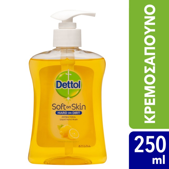 DETTOL Υγρό Κρεμοσάπουνο χεριών με εκχύλίσμα Κίτρου 250ml