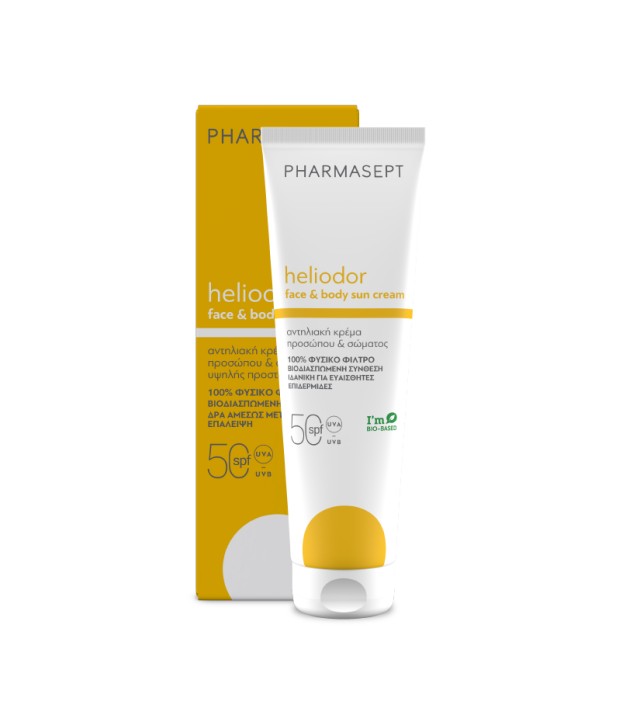 Pharmasept Heliodor Face & Body Sun Cream SPF50 Αντηλιακή Κρέμα Προσώπου & Σώματος Υψηλής Προστασίας 150ml