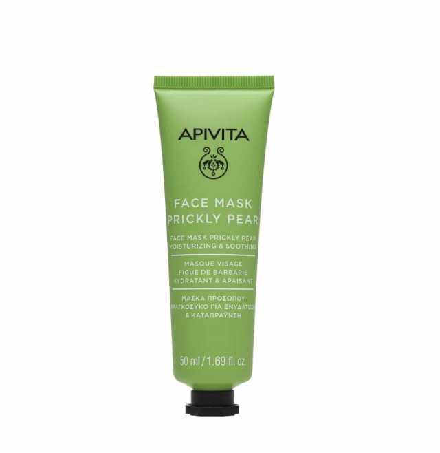 Apivita Face Mask Prickly Pear Μάσκα Προσώπου με Φραγκόσυκο για Ενυδάτωση & Καταπράϋνση 50ml