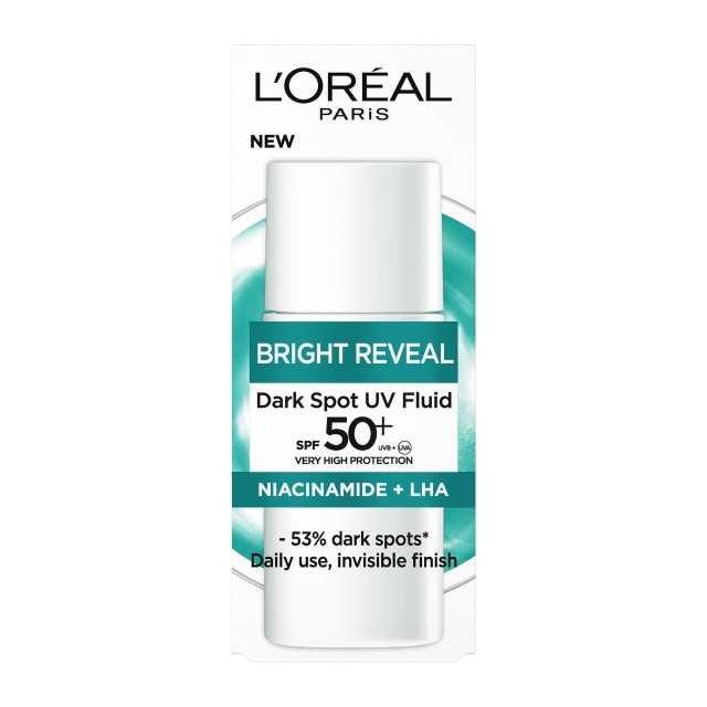 L'Oreal Paris Bright Reveal Dark Spot UV Fluid SPF50+ Κρέμα Προσώπου κατά των Κηλίδων 50ml