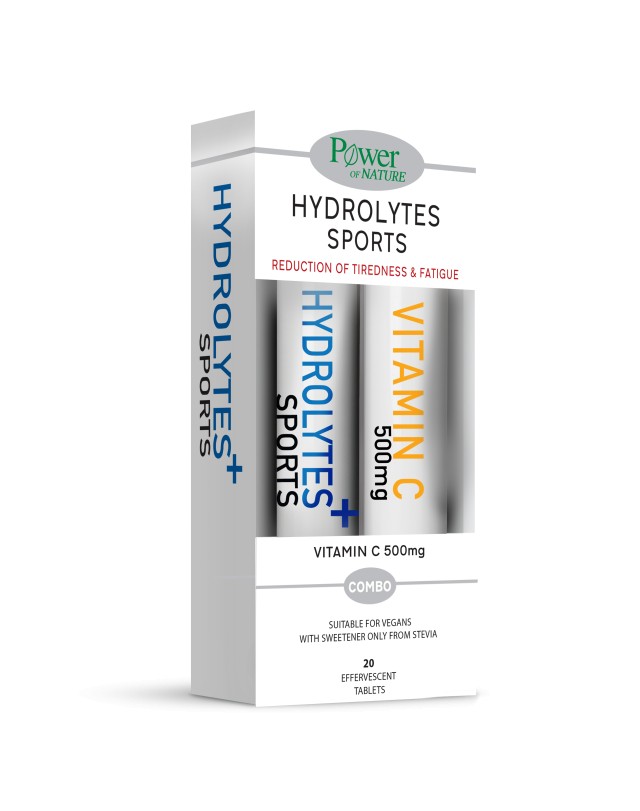 Power Health Hydrolytes Sports Συμπλήρωμα Διατροφής με Γεύση Λεμόνι 20tabs & Δώρο Vitamin C 500mg 20tabs