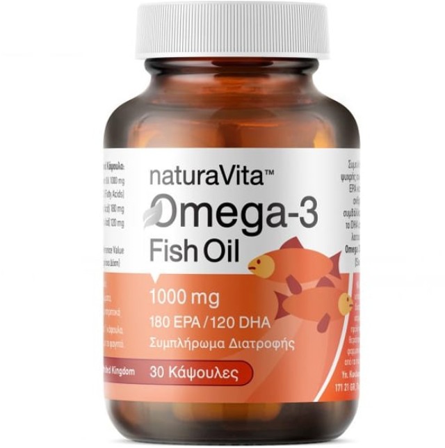 Natura Vita Omega-3 Fish Oil 1000mg 30soft caps