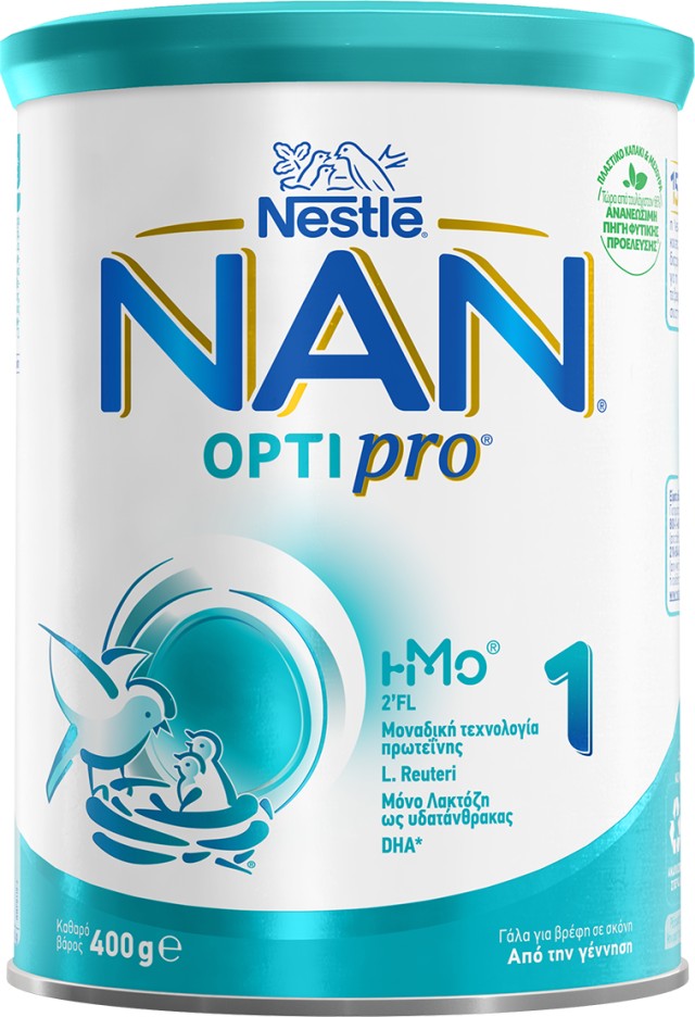 Nestle Nan Optipro 1 Γάλα για Βρέφη σε Σκόνη από τη Γέννηση 400gr