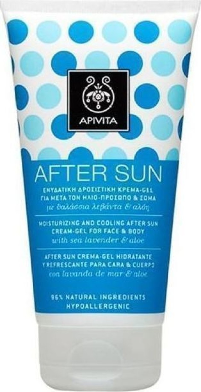 APIVITA SUN CARE AFTERSUN ΕΝΥΔΑΤΙΚΗ ΔΡΟΣΙΣΤΙΚΗ ΚΡΕΜΑ GEL ΠΡΟΣΩΠΟ ΚΑΙ ΣΩΜΑ 150ML