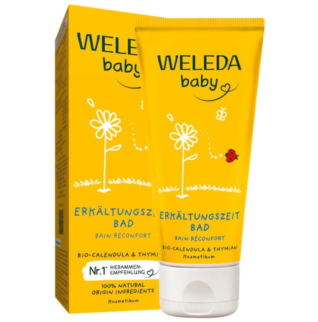 Weleda Baby Cold Time Bath Αφρόλουτρο με Καλέντουλα & Θυμάρι 75ml