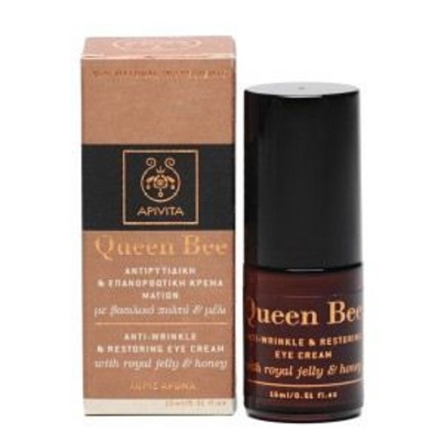APIVITA QUEEN BEE ΑΝΤΙΡΥΤΙΔΙΚΗ & ΕΠΑΝΟΡΘΩΤΙΚΗ ΚΡΕΜΑ ΜΑΤΙΩΝ 15ML