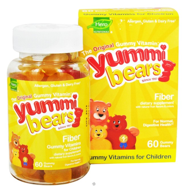 HERO YUMMIE BEARS FIBER ζελεδάκια 60 gummys