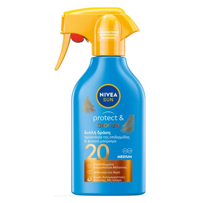 Nivea Sun Protect & Bronze Sun Spray SPF20 Αντιηλιακό Spray 270ml