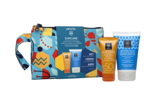 Apivita Set Suncare Anti-Spot Face Cream Κατά των Πανάδων SPF50 με Sea Fennel & 3D PRO-ALGAE® 50ml + Δώρο After Sun Cooling Cream-Gel με Σύκο & Αλόη 100ml