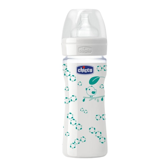 CHICCO ΜΠΙΜΠΕΡΟ ΓΥΑΛΙΝΟ ΘΣ 240ML 1 ΤΡ ΚΑΝΟΝΙΚΗ ΡΟΗ BIRD