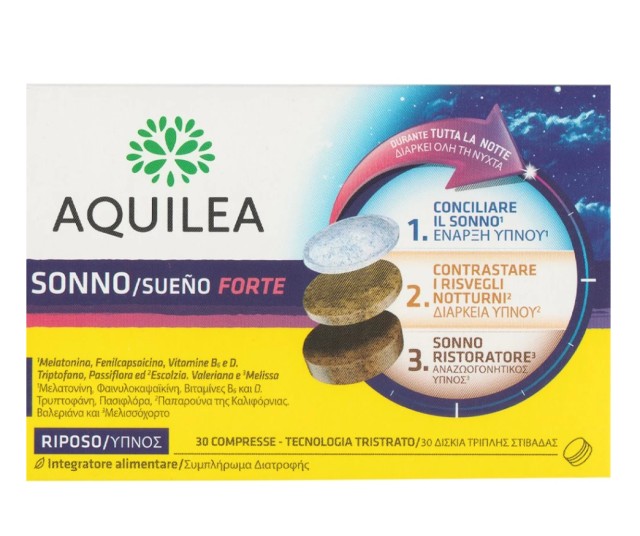 Aquilea Sonno Forte  Συμπλήρωμα για Καλύτερο 'Υπνο 30 δισκία