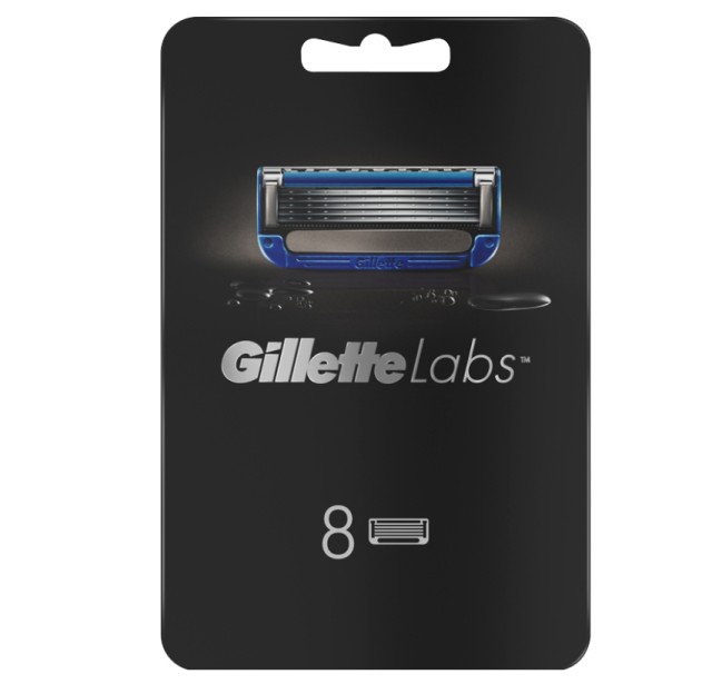 Gillette Labs Ανταλλακτικές Κεφαλές Ξυριστικής Μηχανής με Θερμαινόμενη Μπάρα Για Άνδρες 8τμχ