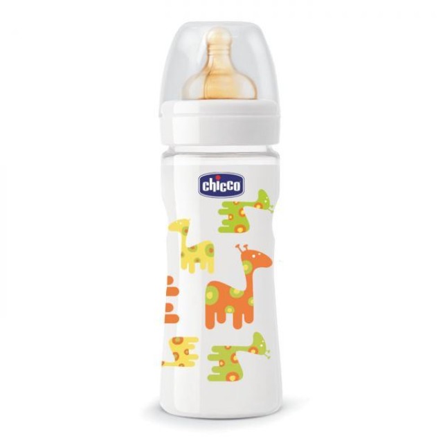 CHICCO ΜΠΙΜΠΕΡΟ ΓΥΑΛΙΝΟ Giraffe ΘΚ 240ml 1 ΤΡ ΚΑΝΟΝΙΚΗ ΡΟΗ