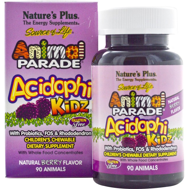 Nature's Plus ANIMAL PARADE ASSORTED 90 Μασώμενα ζωάκια