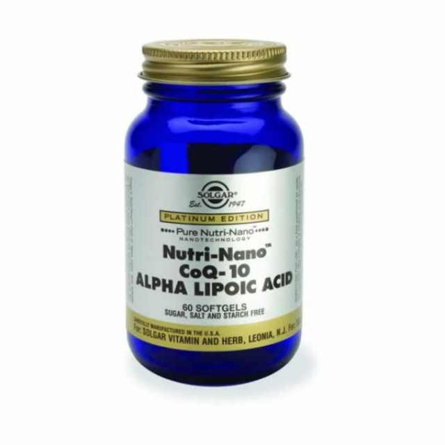 SOLGAR NUTRI NANO CO Q-10 ALPHA LIPOIC ACID