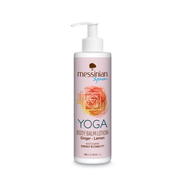 Messinian Spa Yoga Body Balm Lotion Γαλάκτωμα Σώματος Με Άρωμα Τζίντζερ & Λεμόνι 300ml