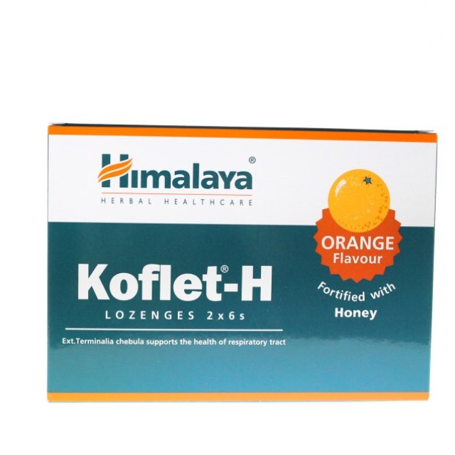 Himalaya Koflet-H Lozenges 2X6 Παστίλιες με Γεύση Πορτοκάλι 12τμχ