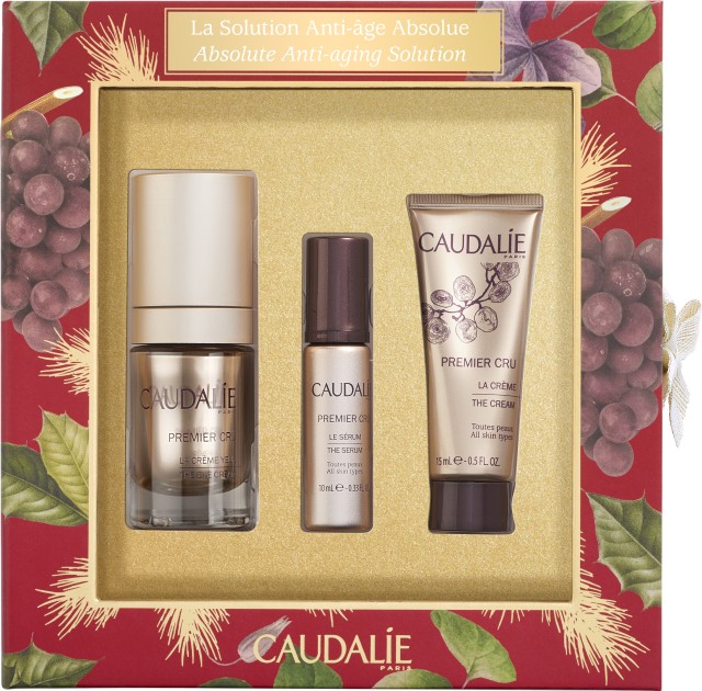 Caudalie Set La Solution Anti-Age Absolue Premier Cru la Creme Yeux 15ml + Δώρο Premier Cru Le Serum 10ml + Premier Cru La Creme 15ml