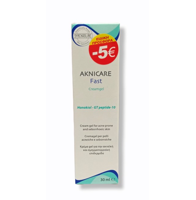 Synchroline Aknicare Fast Creamgel 30ml Προσφορά -5€